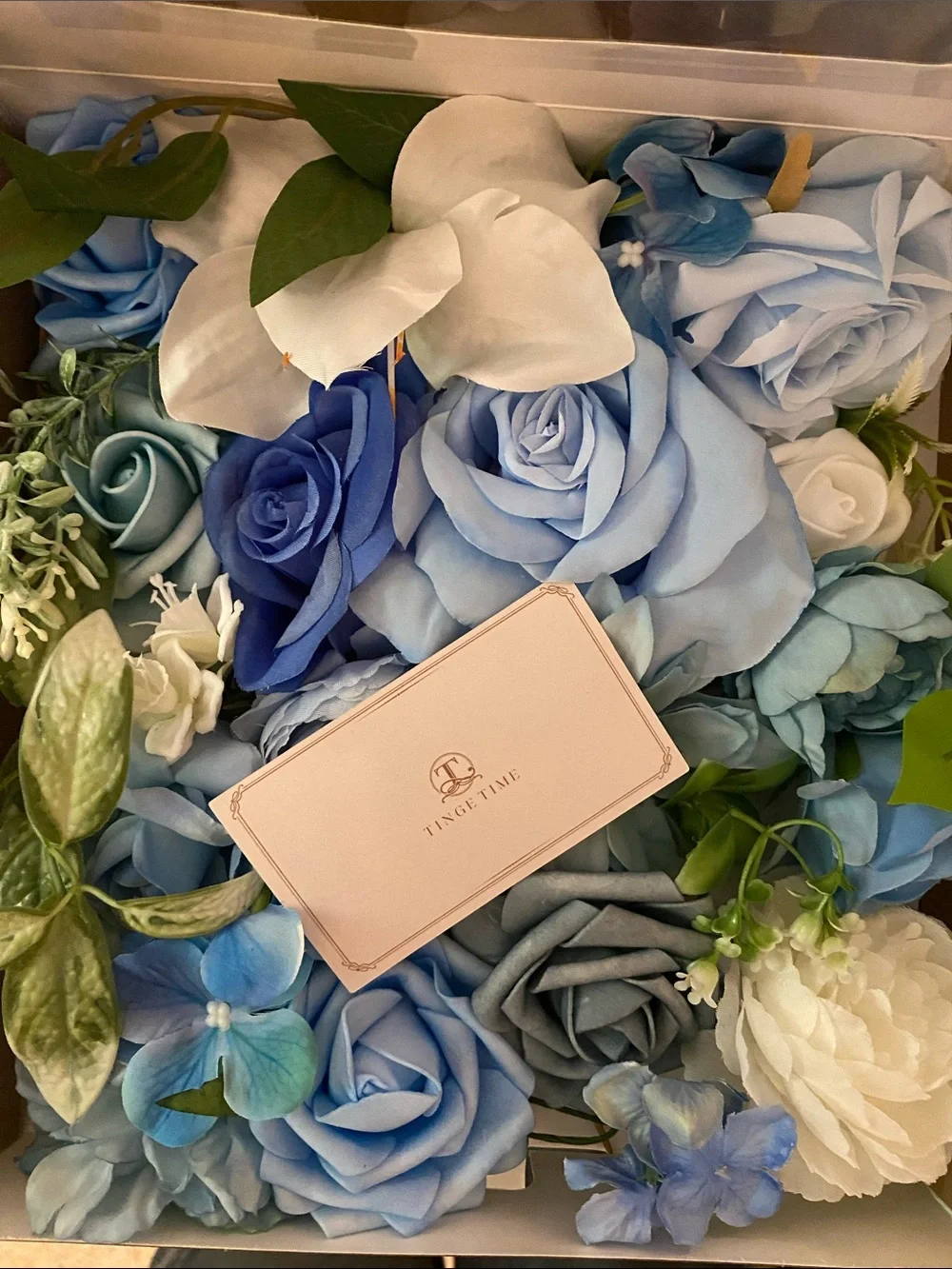 TINGE TIME Artificial Flowers (dusty blue)